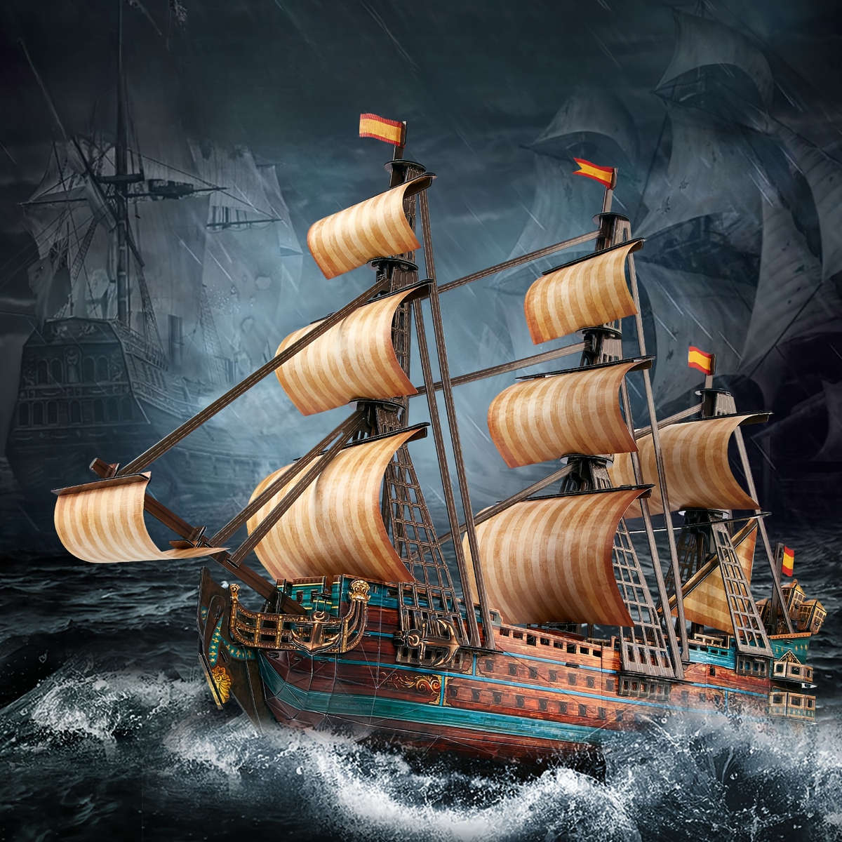 3D Jigsaw Puzzle Model Ship