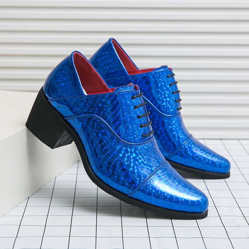 Mens Leather Shoes Color Blue Sizeuk 7