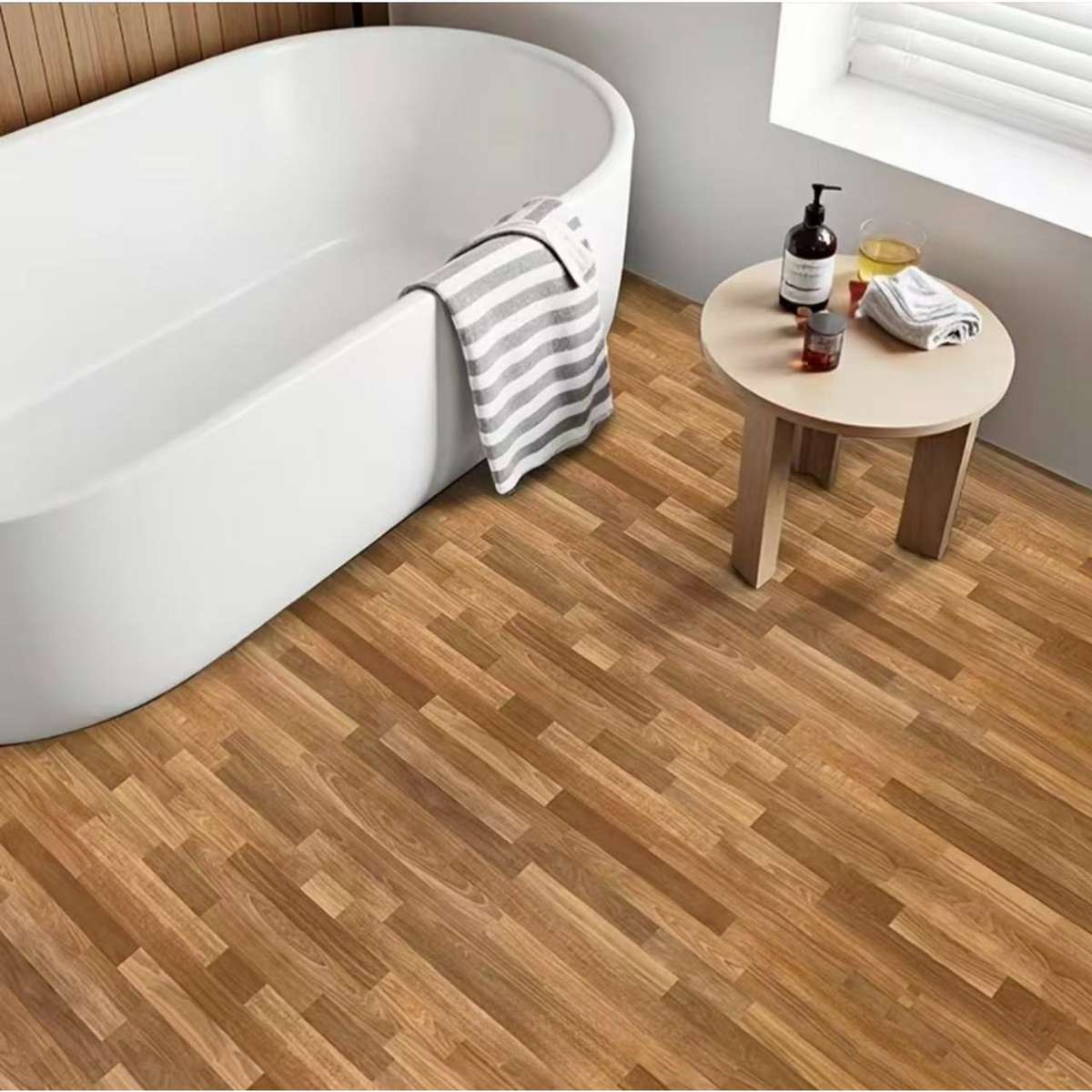 Self Adhesive Floor Stickers Parquet Teak 40Cm*100Cm