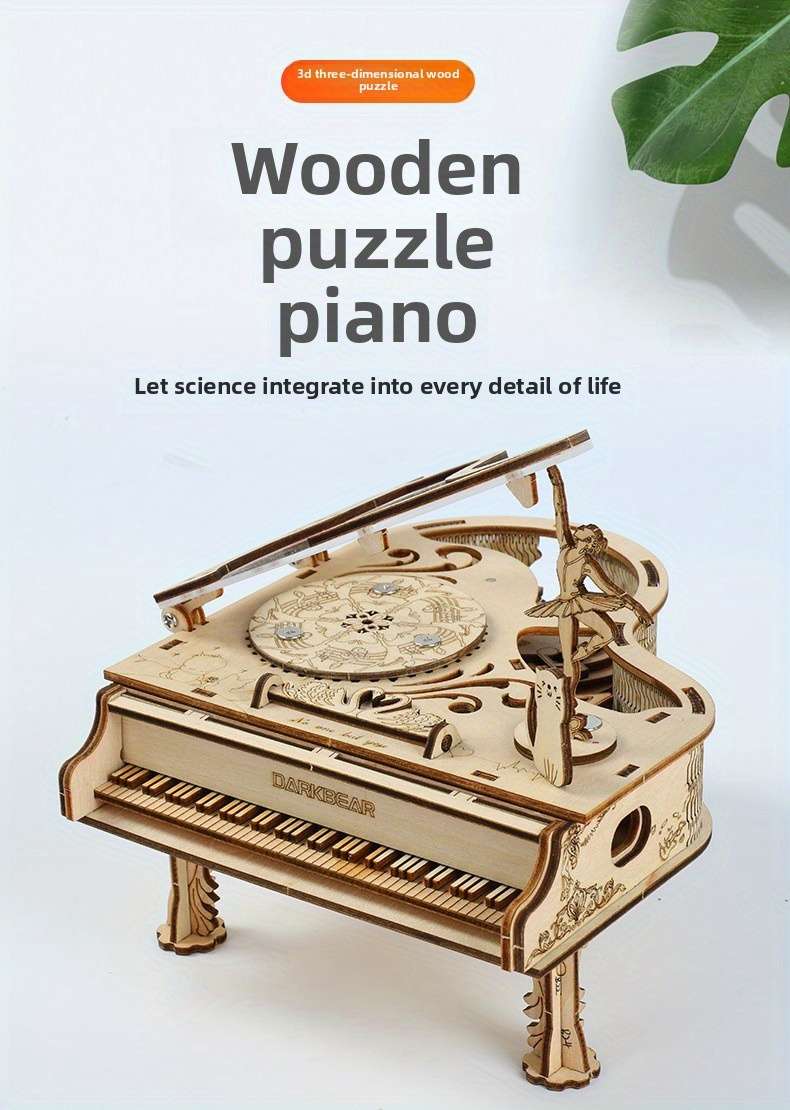 3D Puzzle Musical Instrument Model Color Piano Music Box