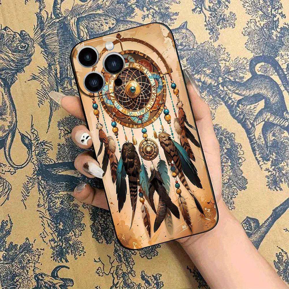 1Pc Black For iPhone 11 African Design Phone Case