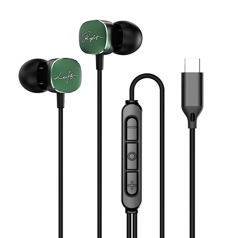 Wired Headphones Green Size Type-C