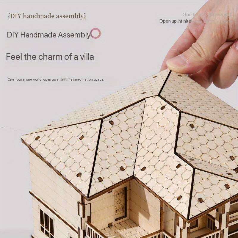 3D Building Model Puzzle Set Size Two Storey Villa