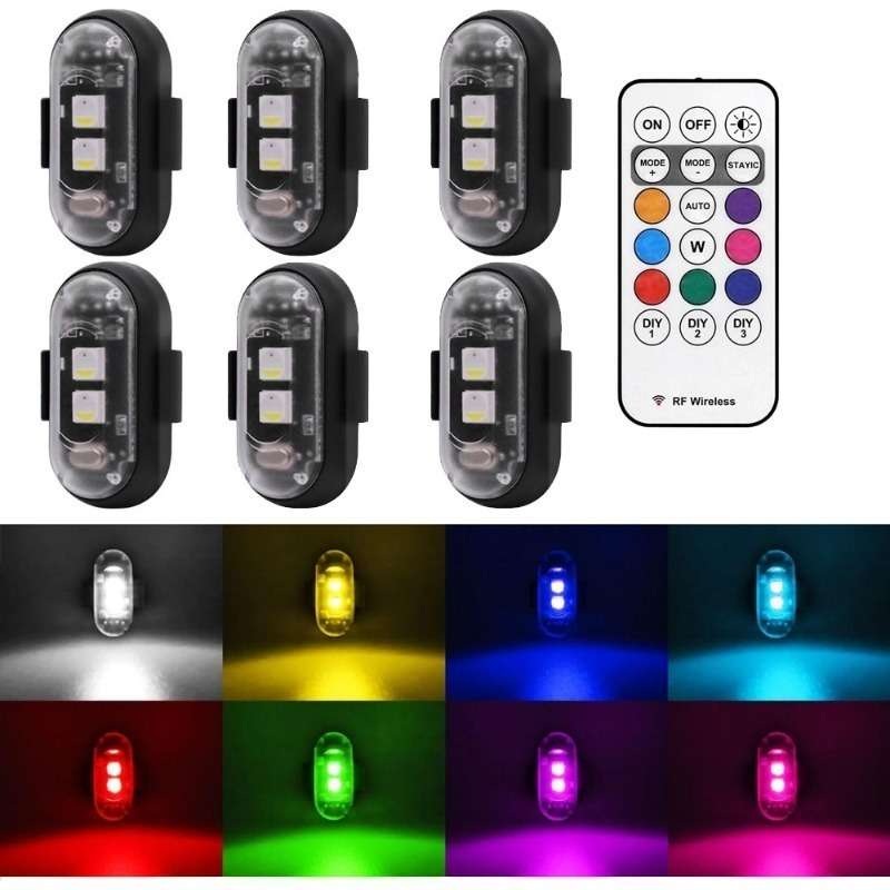 Car Lights Color Rgb Decorative Light Style 2Pcs