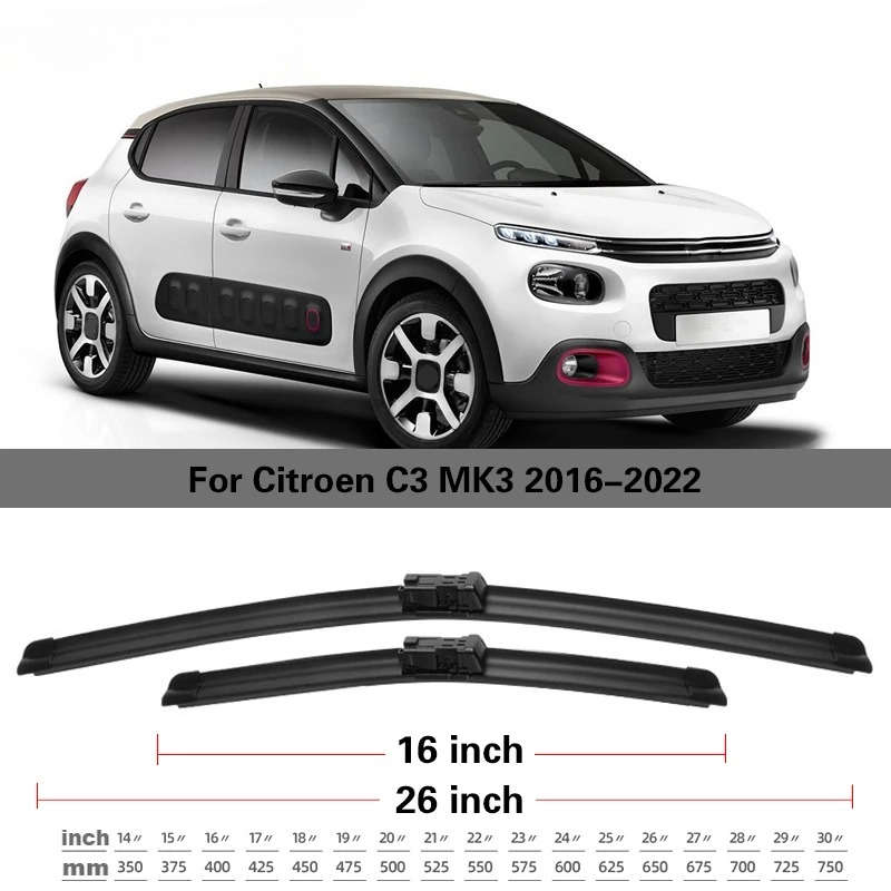 Windshield Wipers Color Front 2Pcs
