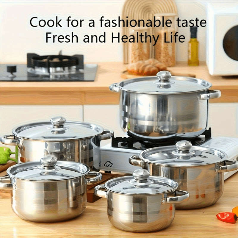 5-Piece Silver Cookware Set
