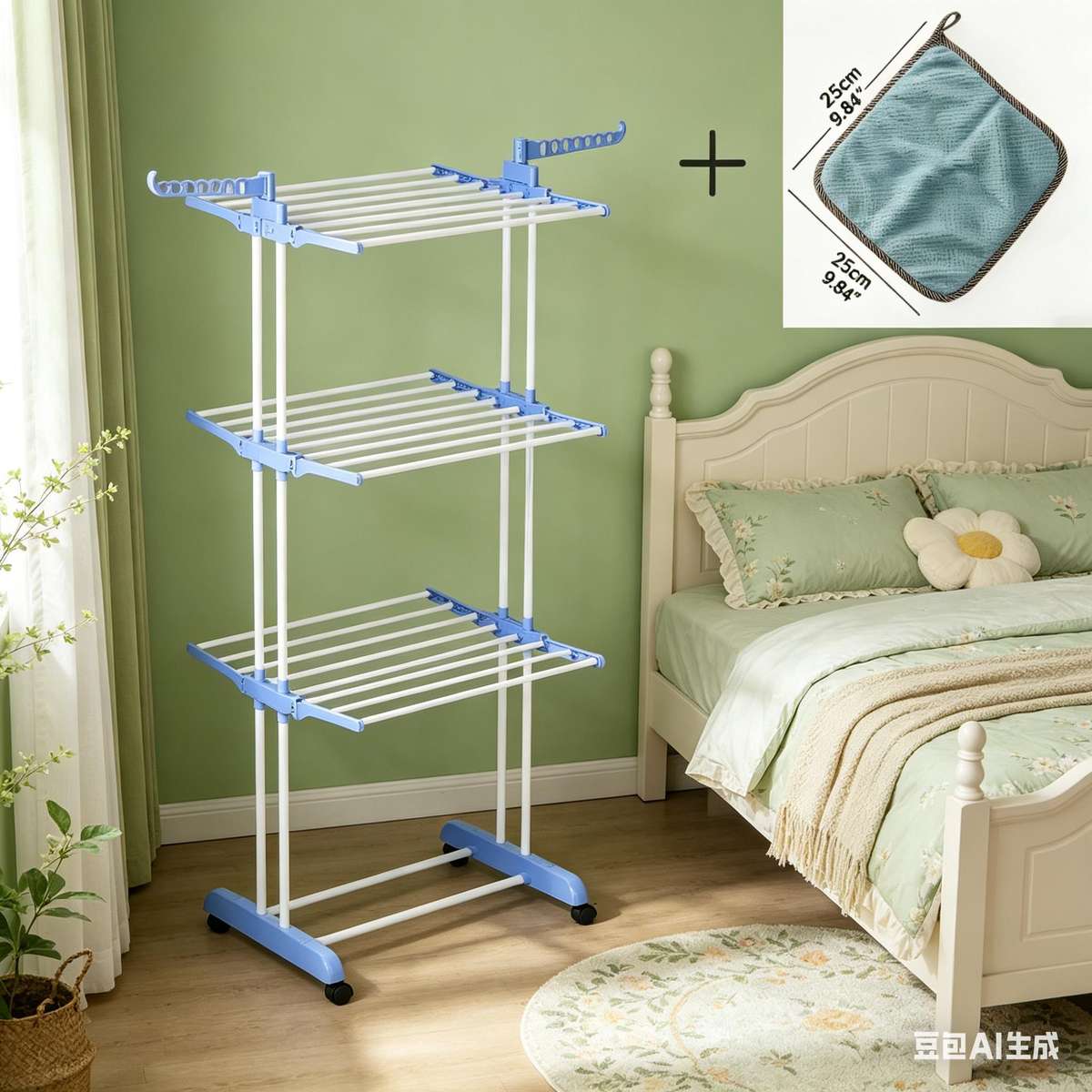 Clothes Rack Fourtier Gray Clothes Drying Rack1 Cleaning Cloth