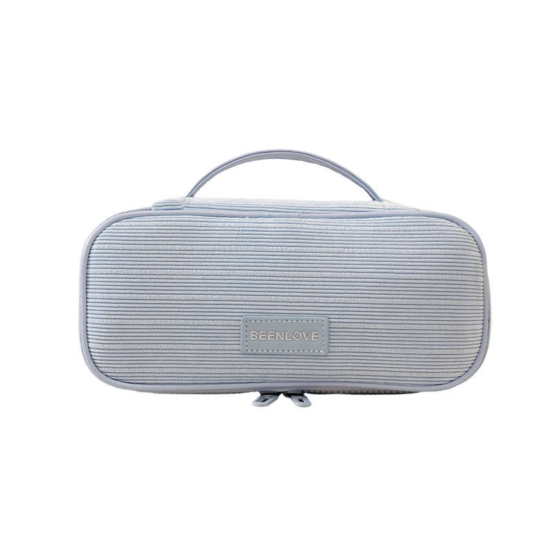 Luxury Large Capacity Cosmetic Organizer Bag Multiple Compartments Durable Fabri