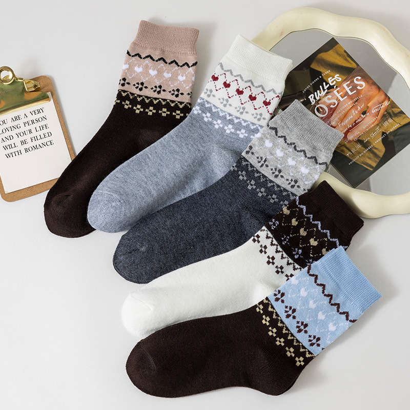 Women S Socks Color Mixed Color 5 Pairs Size Onesize