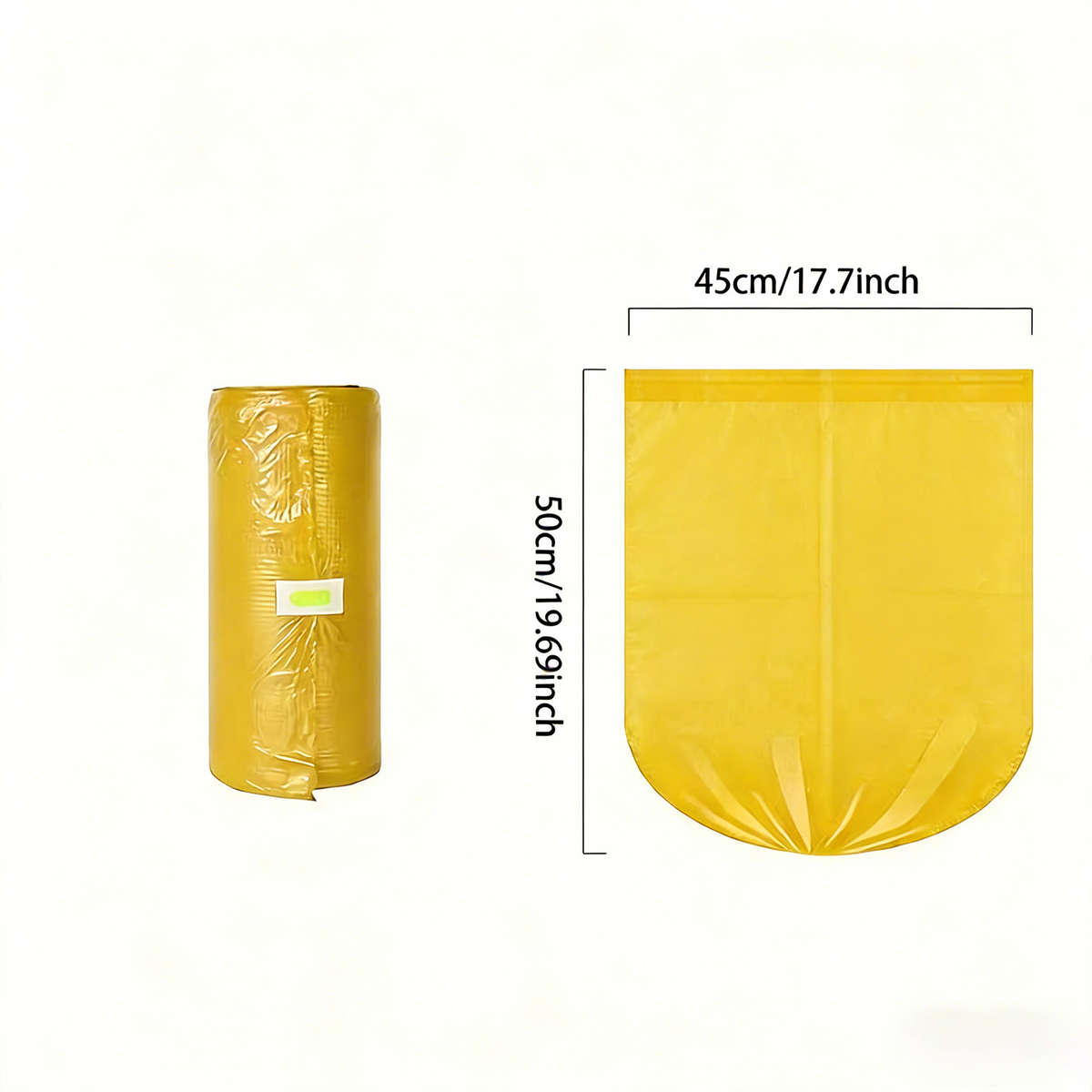 Trash Bag99Pcs5Roll Yellow