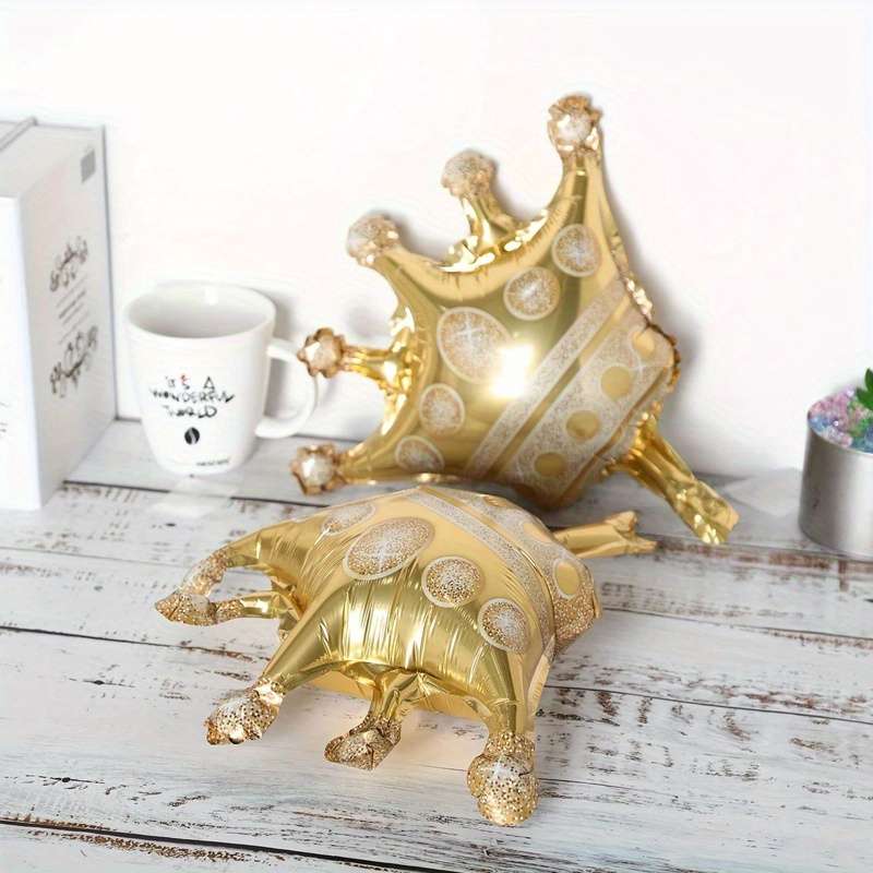 Balloon Color 10Pcs 15 Inch Mini Golden Crown Balloons