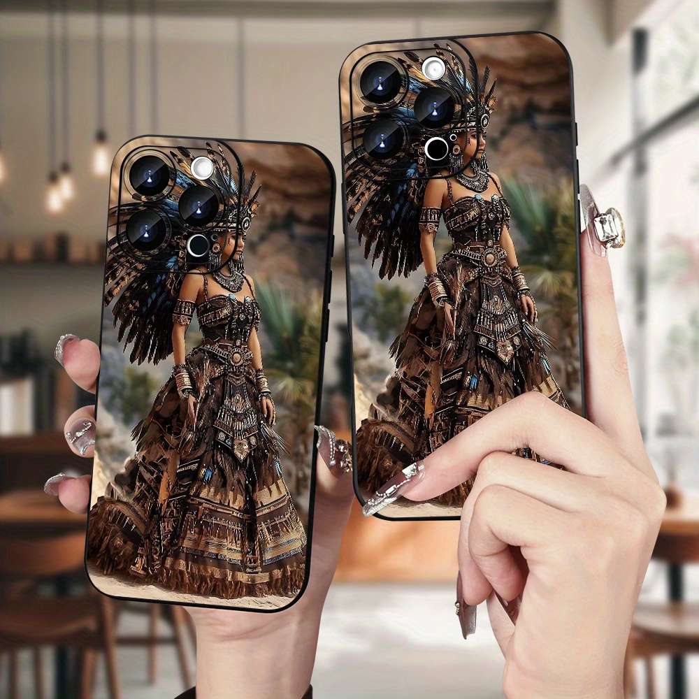 1Pc Black For iPhone 12 Pro African Premium Phone Case