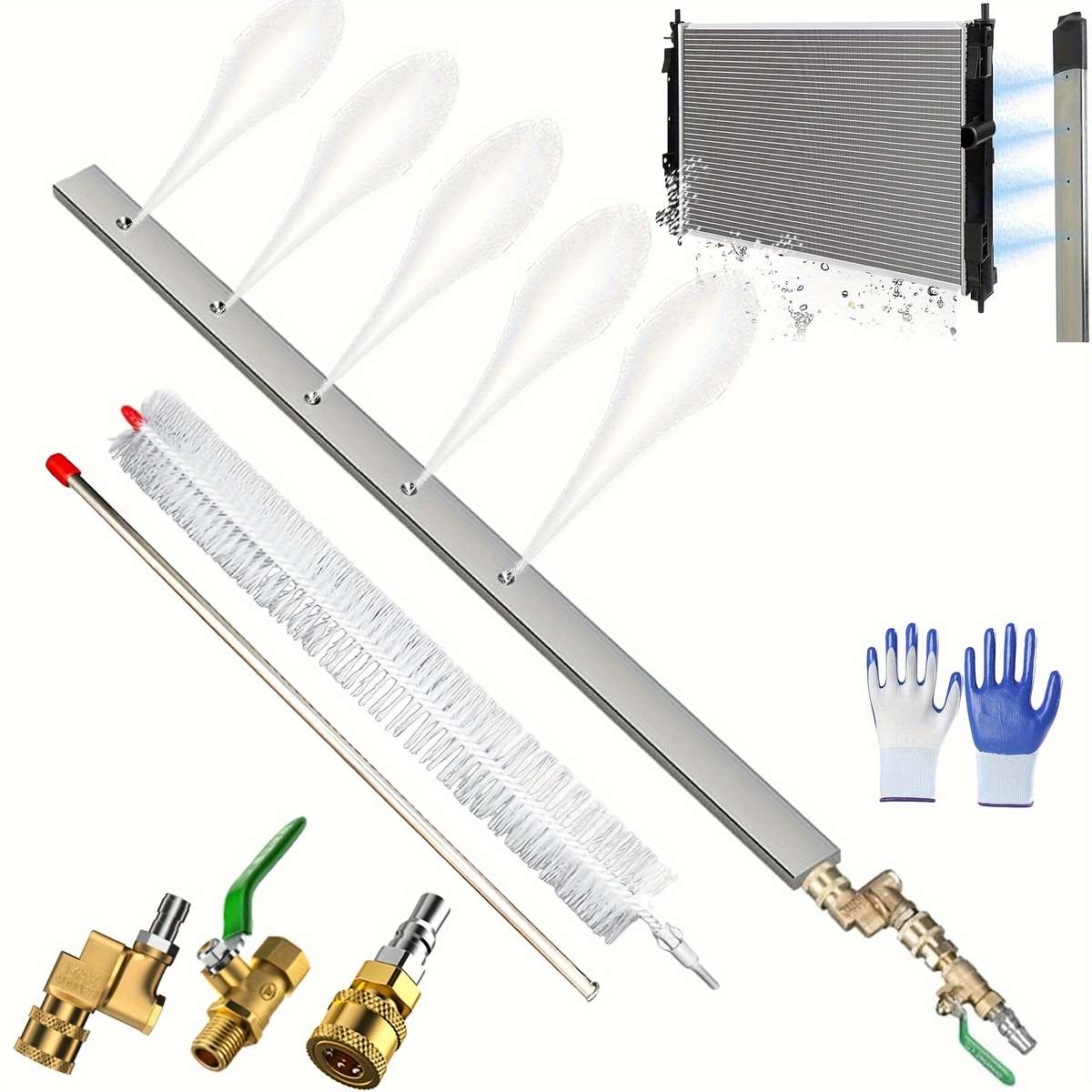 3-Piece Universal Car Radiator Cleaning Bar