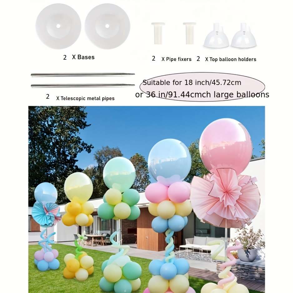 Classic Professional Versatile Balloon Column Stands Adjustable For Party Decoration