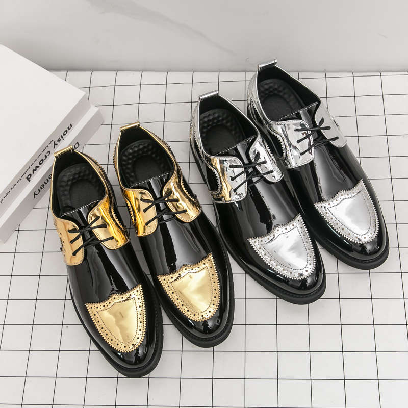 Mens Leather Shoes Color Silvery Sizeuk 10.5