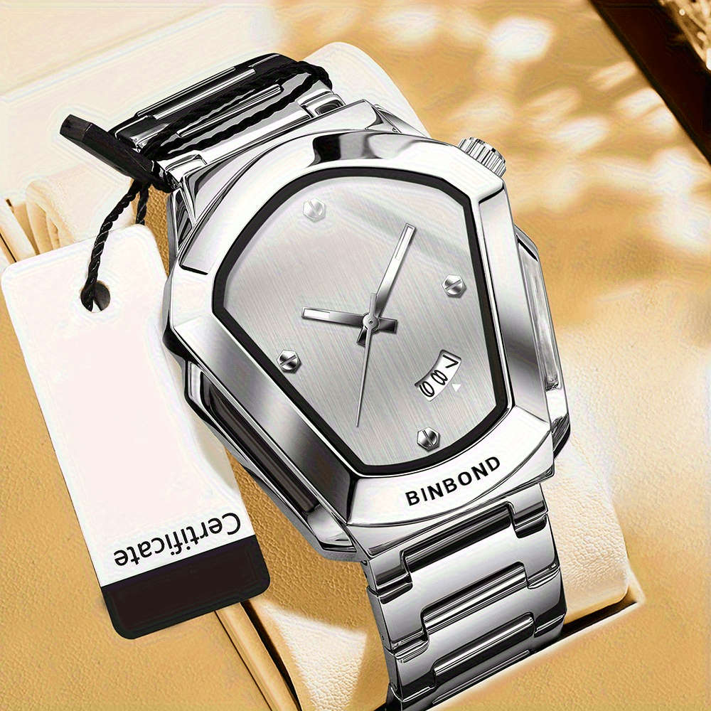 Luminous Quartz Watch Round Dial Calendar 1 Watch