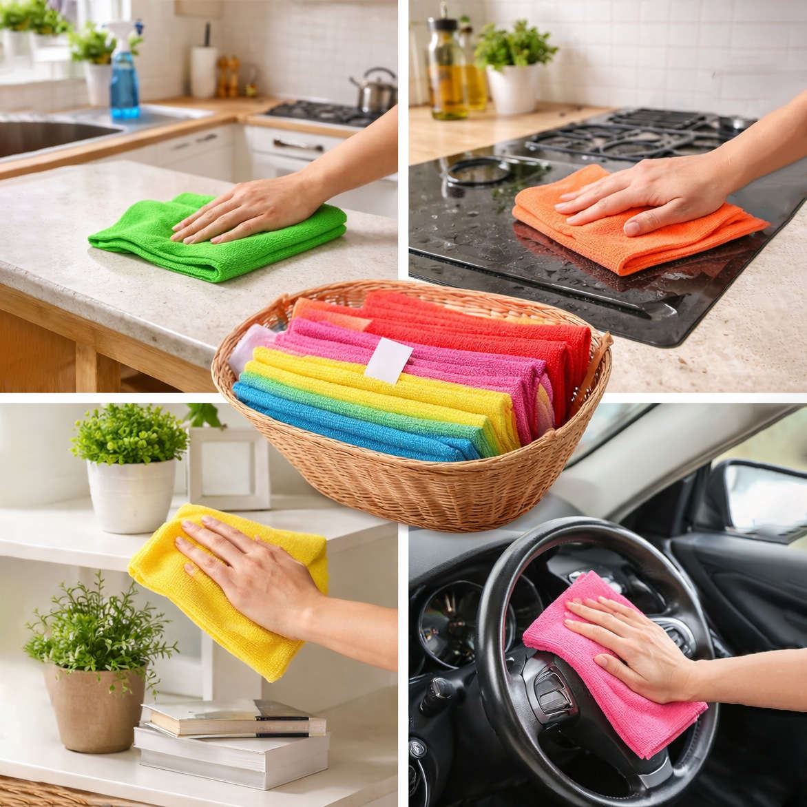 Rag Color Random Color Quantity 6Pcs