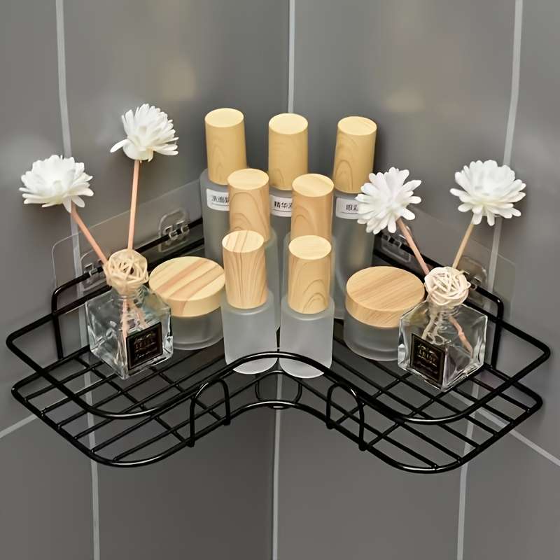 Bathroom Storage Rack Color White Model  2 Auxiliary Hooks