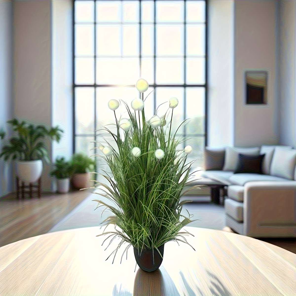 Simulated Flower Color Green Homeweddingoutdoor Quantity3Pcs  9 Flower Balls Excluding Container