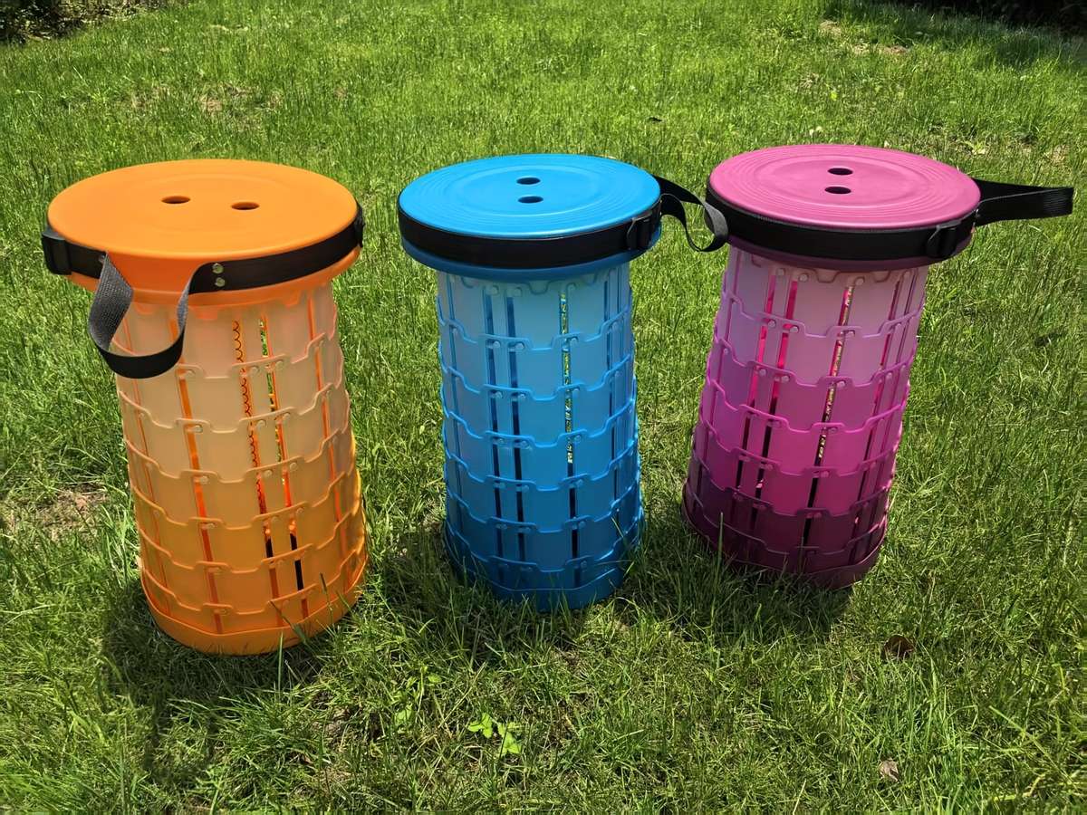 Foldable Folding Outdoor Chair Stool Lightweight Easy To Carry 8 Level Ad
