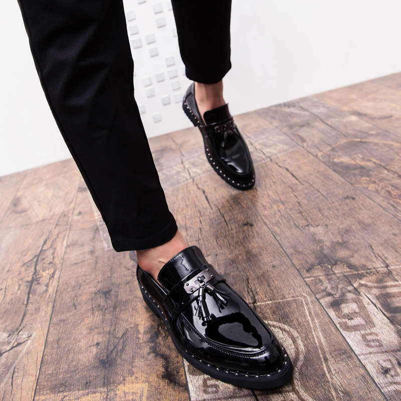 Mens Leather Shoes Color Black Sizeuk 10
