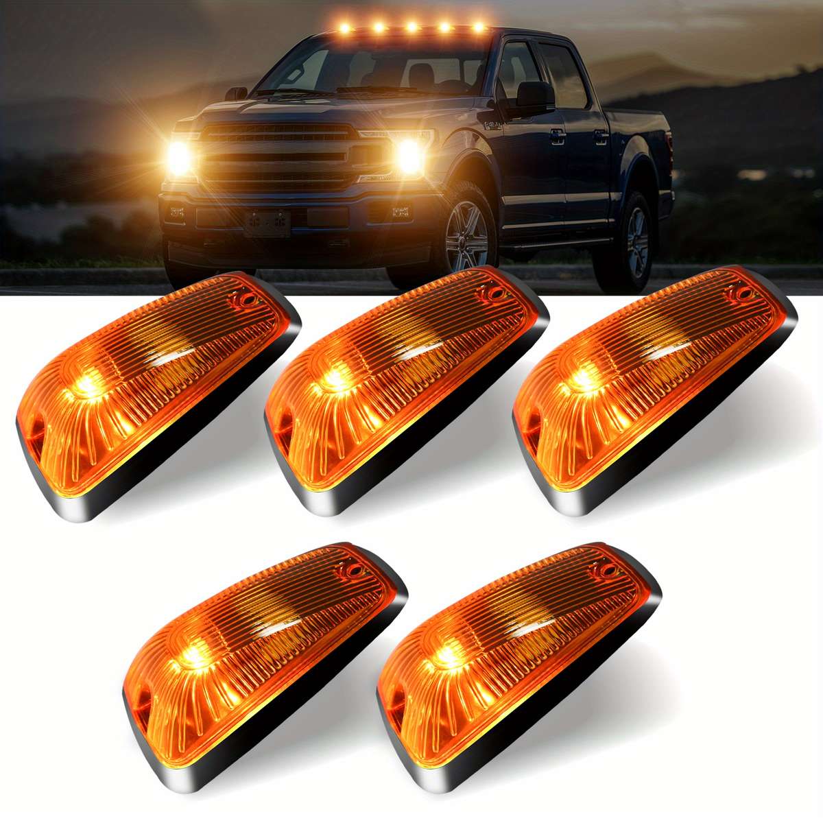 Car Lights Items Transparent Shellamber Light Quantity 5Pcsset
