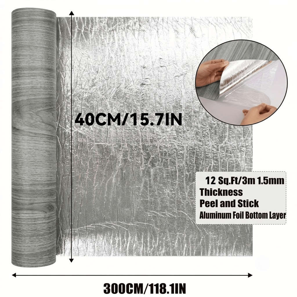 Self Adhesive Floor Stickers Whitewashed Ash