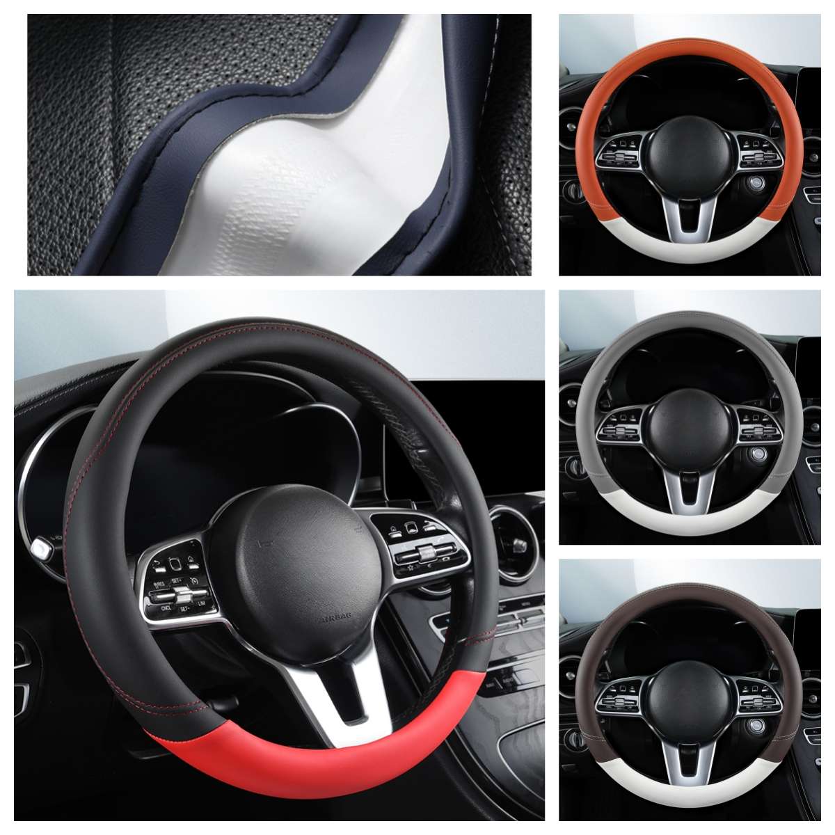Car Steering Wheel Cover Orange