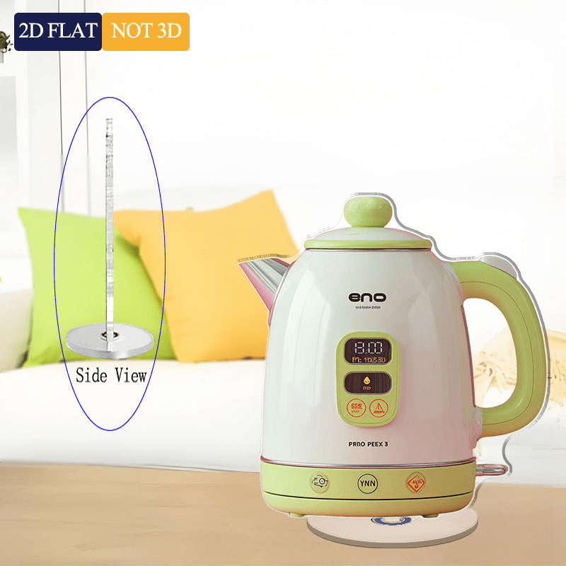 2D Flat Vintage Acrylic Electric Kettle Pink Kettle