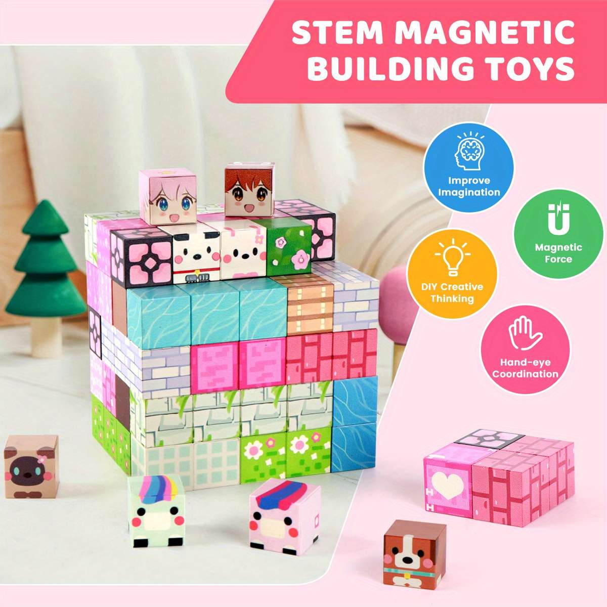 3D Building Model Puzzle Set Quantity 100Pcs
