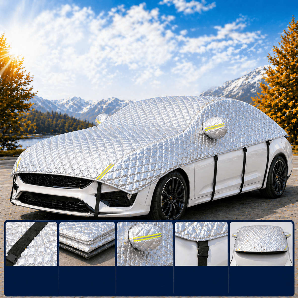 Car Cover Model Sedan Half Enclosed Car Cover