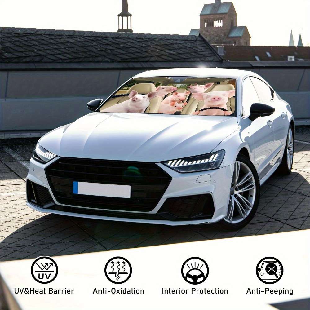 Car Sun Shades Items Pig Family