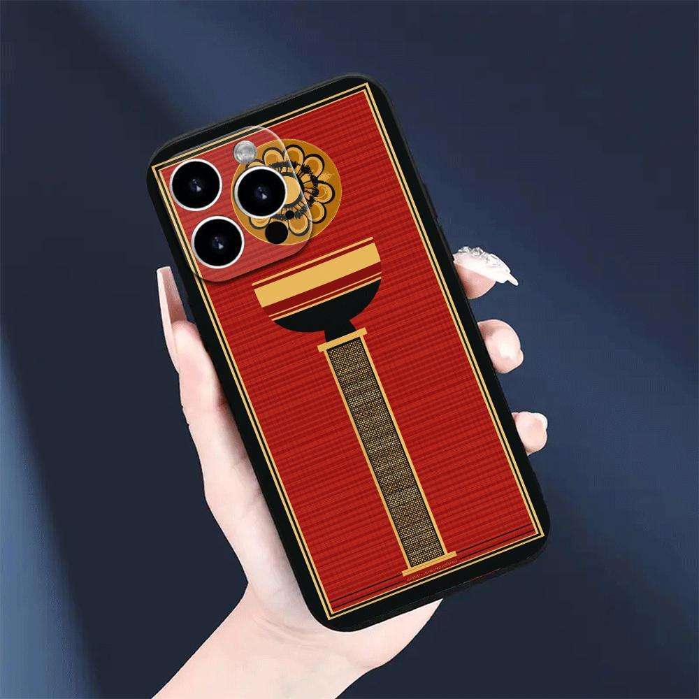 1Pc Black For iPhone 16 Plus African Geometric Style Phone Case