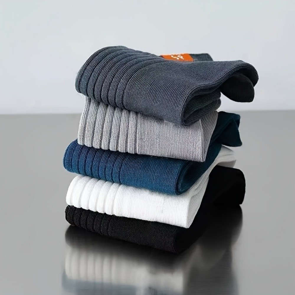 10 Pairs Of Random Colors One Size High Elastic Socks