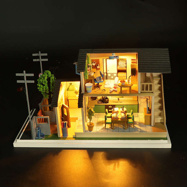 3D Model Desktop Ornaments Style Mountain Villa