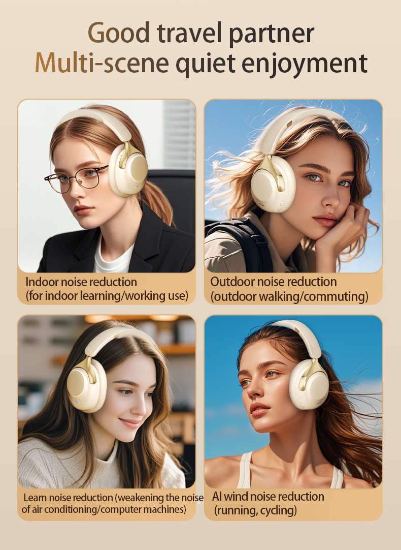Headset Beige Td88 With 2Pcs Earmuffs