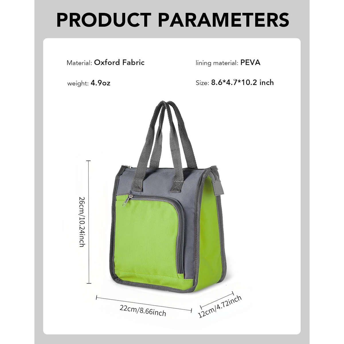 Insulated Cooling Bag Color Green