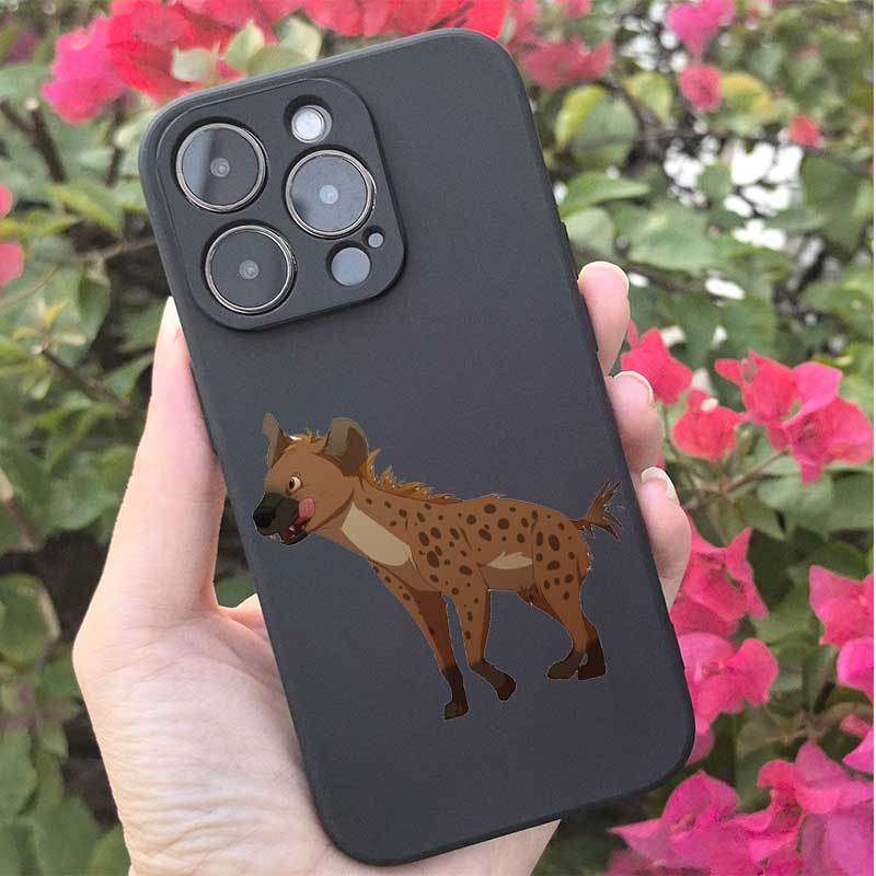1Pc Black For iPhone 7 Plus 8 Plus African Wild Dog Phone Case