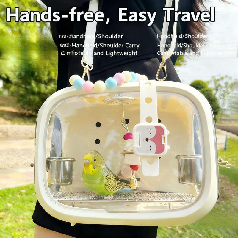 Birdcage Color Portable Bird Cage  White  Modela1