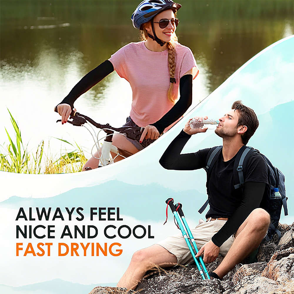 Sunscreen Sleeves Color 2 Solid Black 2 Solid White