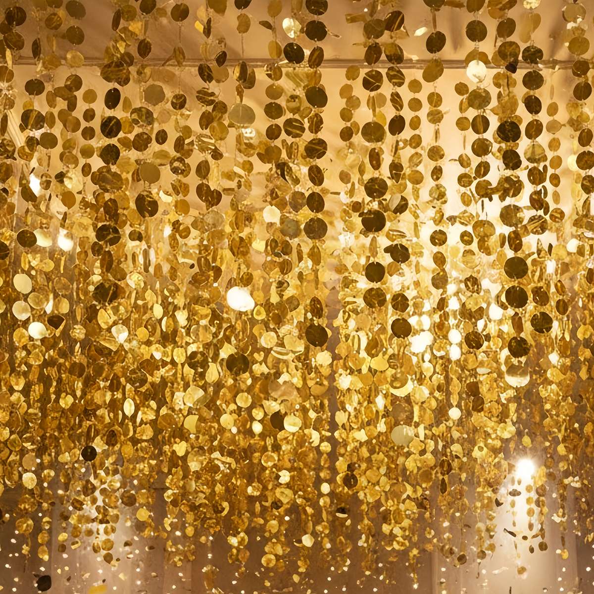 4Pcs Glossy Sturdy Handcrafted Extra Long Meter Golden For Birthday Backdrop