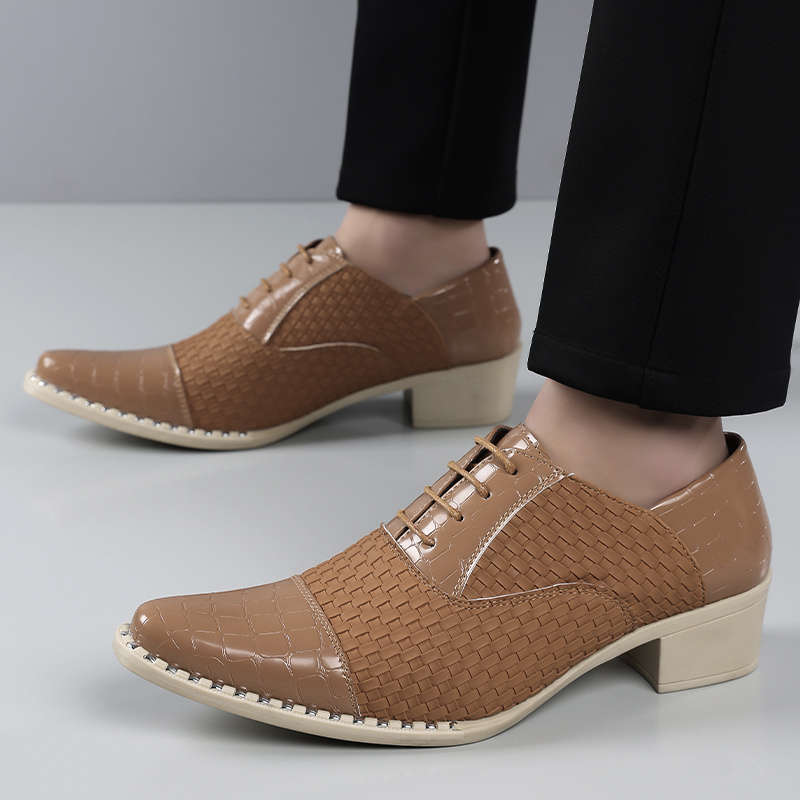 Mens Leather Shoes Color Khaki Sizeuk 11