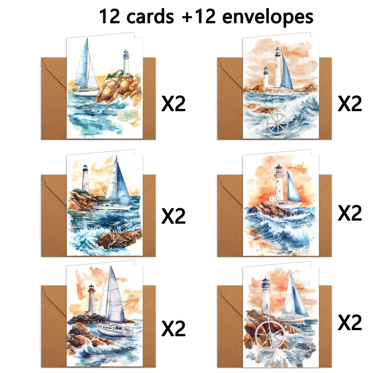 Greeting Cards Quantity 6Pcs