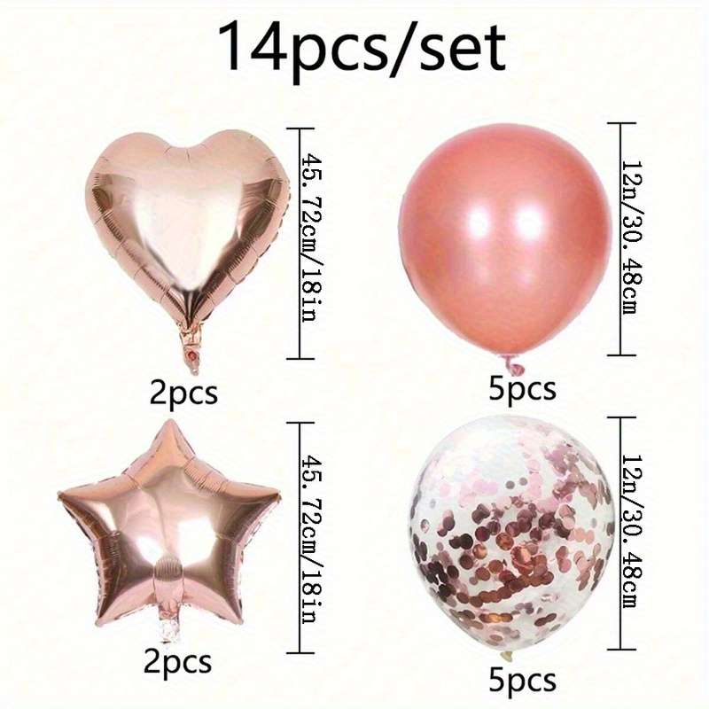 Balloon Color Rose Golden Theme Set