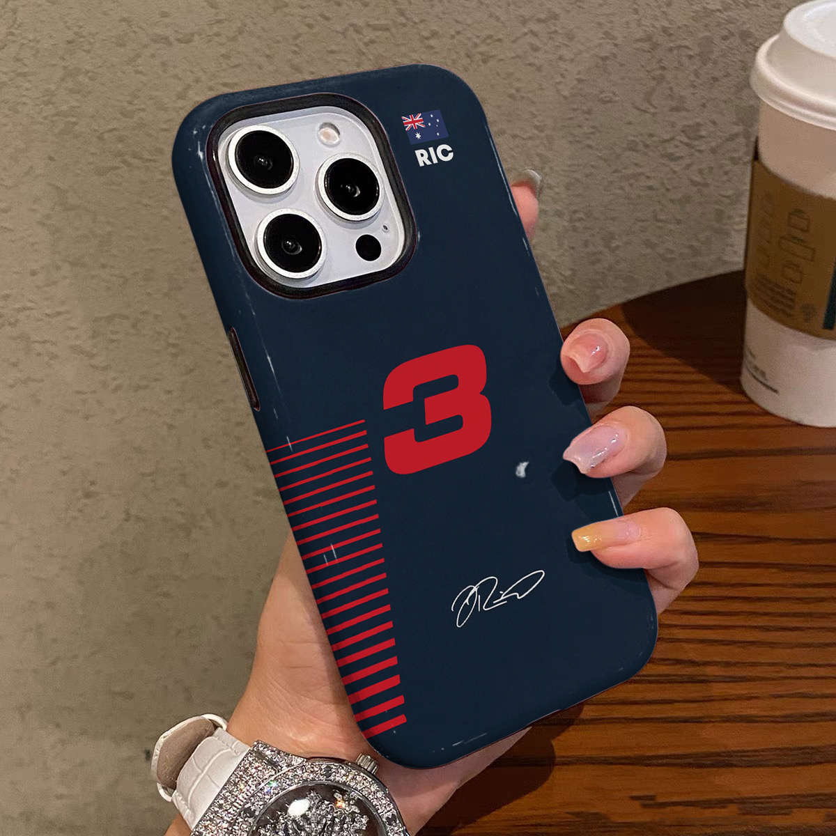 1Pc Mixed Color For iPhone 15 Pro Max Ultra Daniel Ricciardo F1 NO 3 Phone Case