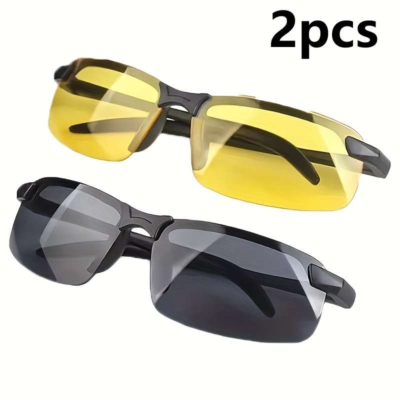 Cycling Glasses Color 2 Pack  Yellow  Black 2Pcs