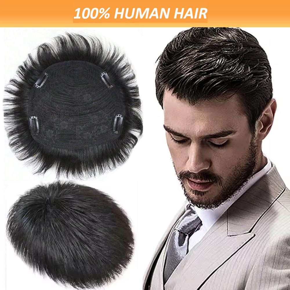 Black Mens Wigs Size 16X18Cm