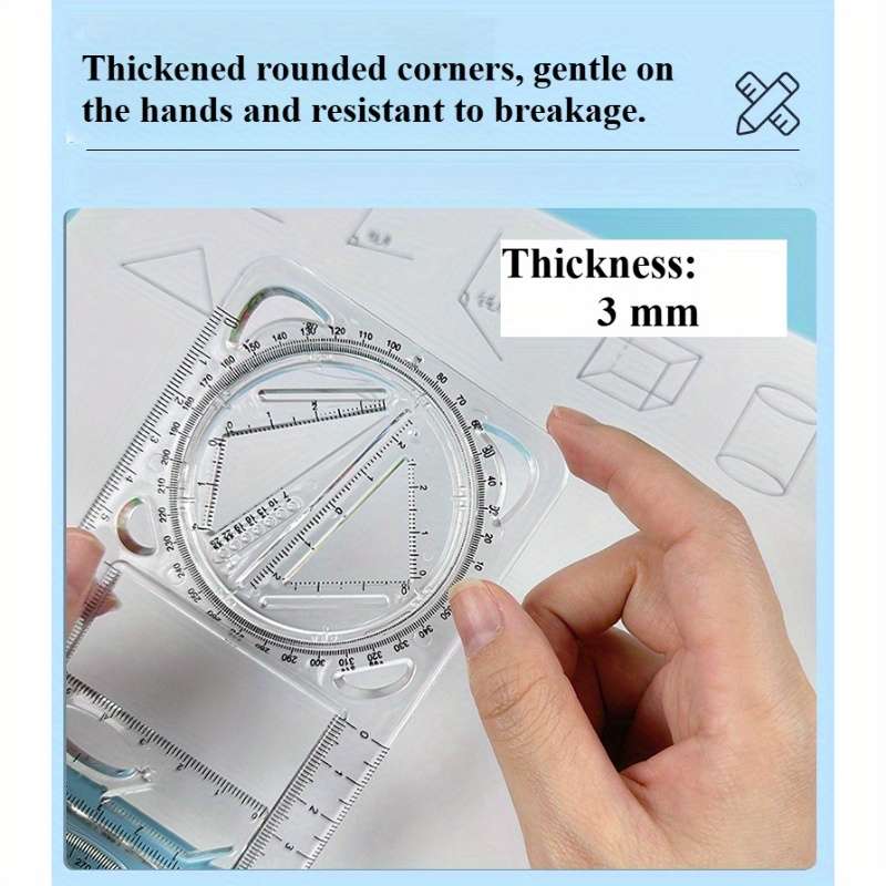 Ruler Color Multifunctional Ruler Size21.5Cm