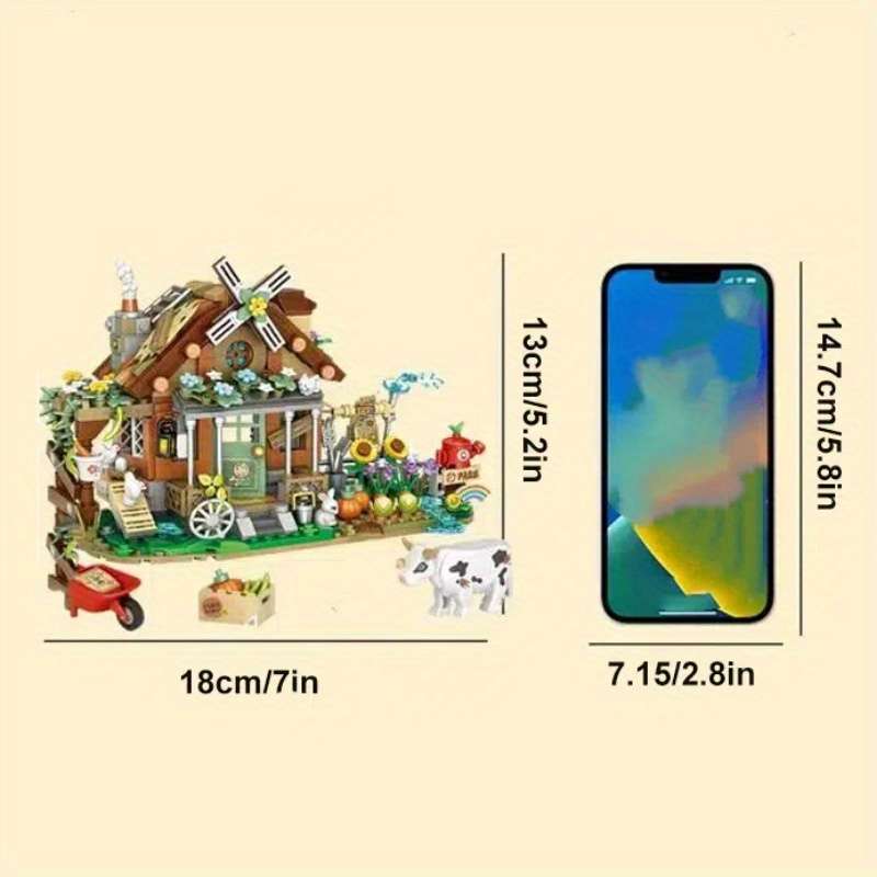 Building Toy Architectural Model Toy Set Style Farm House