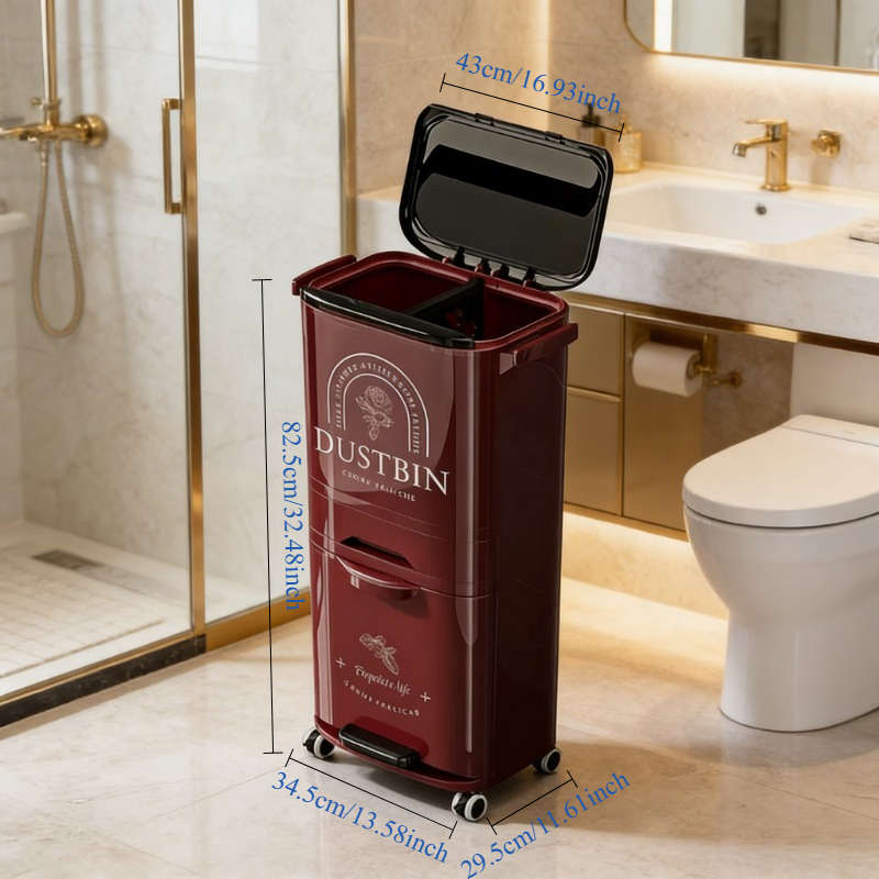 Garbage Can Color Rose Red Modeldafcasds6
